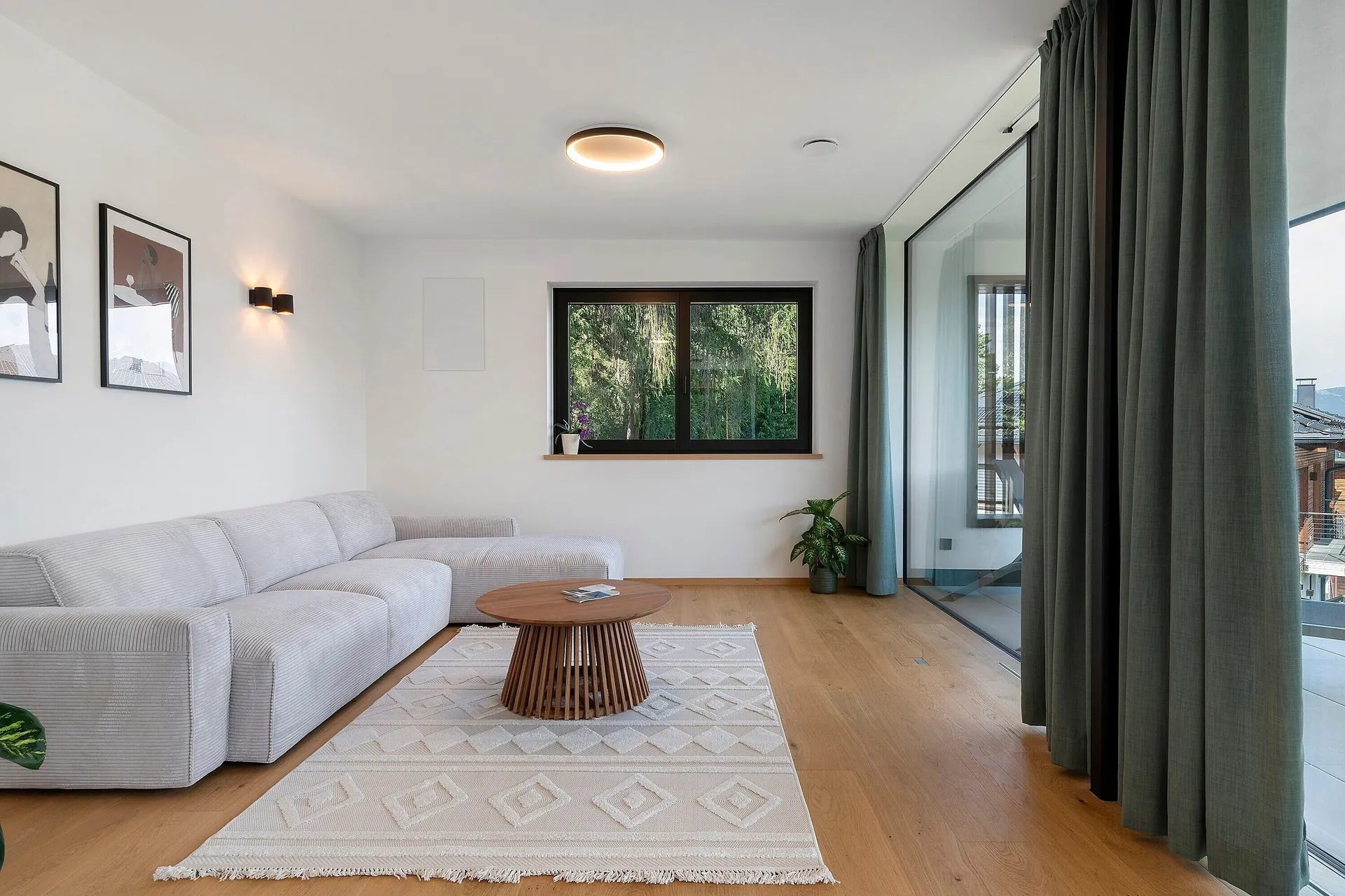 Wohnbereich von Apartment 1